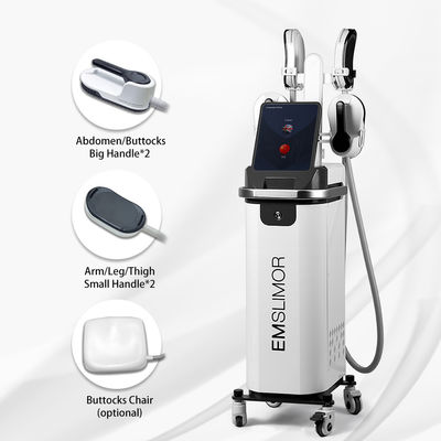 4 손잡이 근육 비 침습적 Ems 근육 자극기 지방을 만듭니다 살을 깎는 Rf 신체 조각 Emslim 셀룰라이트 감소 기계
